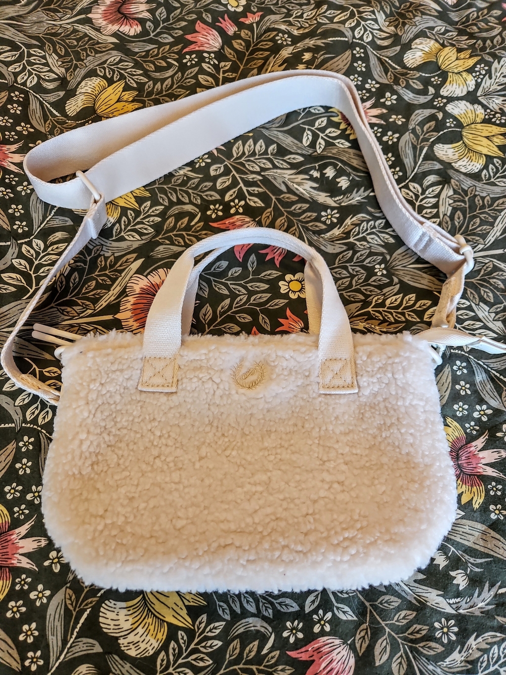 Pink Sherpa Crossbody Mini Tote